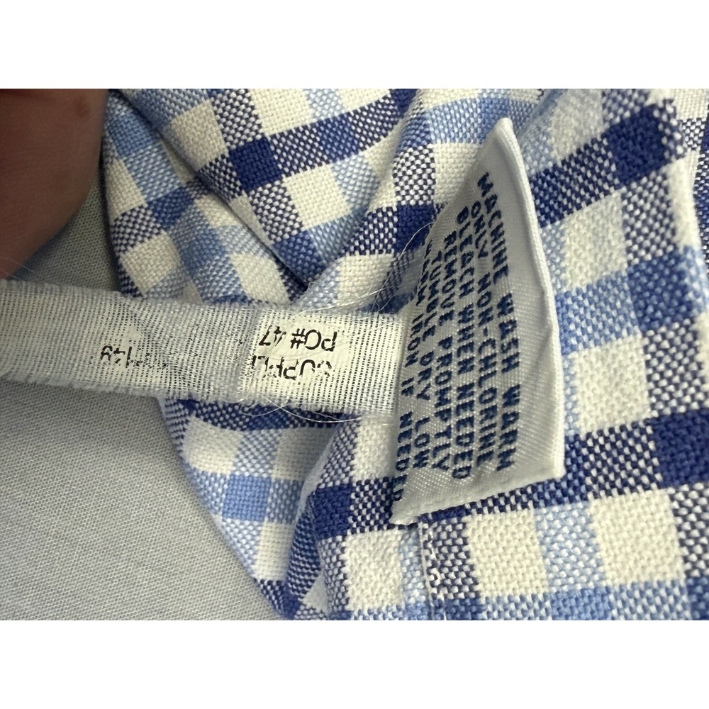 Ralph Lauren Gingham Long Sleeve Shirt Light Blue Plaid Mens Large - Picture 5 of 12